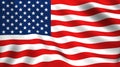 American flag waving in the wind isolated USA Royalty Free Stock Photo
