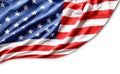 American flag on white Royalty Free Stock Photo