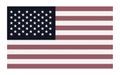 American flag. White background. Vector illustration. EPS 10 Royalty Free Stock Photo