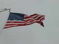 American Flag in the Wind Royalty Free Stock Photo