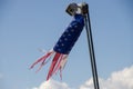 American Flag Windsock Blowing in the Breeze Royalty Free Stock Photo