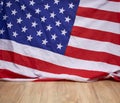 American flag wood background Royalty Free Stock Photo