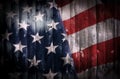 American Flag on Wood Royalty Free Stock Photo