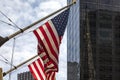 American flags in New York City (USA Royalty Free Stock Photo