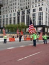 American Flags, New York City Labor Day Parade, NYC, NY, USA Royalty Free Stock Photo