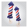 american flags rocket. Vector illustration decorative design