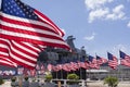 USS Missouri battleship in Pearl Harbor Royalty Free Stock Photo