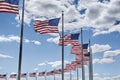 American Flags In Washington DC Royalty Free Stock Photo