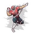 american footbal illustration vector design