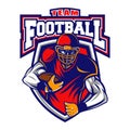 American Footbal player logo Royalty Free Stock Photo