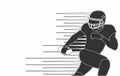 American Footbal Player, Silhouette, Isolated