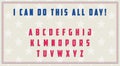 American Alphabet in 40\'s style. Diesel Punk USA Aesthetic.