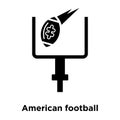 American football annotation icon vector isolated on white background, logo concept of American football annotation sign on trans Royalty Free Stock Photo