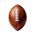 american football ball close up on a white transparent background