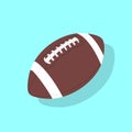 American football. Ball for game in Rugby. Vector illustration