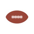 American football ball icon, modern minimal flat design style. Rugby ball vector illustration Royalty Free Stock Photo