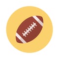 American football ball icon, modern minimal flat design style. Rugby ball vector illustration Royalty Free Stock Photo