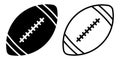 American football ball icon. Rugby ball isolated icon