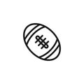 American football ball icon. Rugby symbol