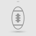 American football ball icon. Sports ball sign and symbol. Vector