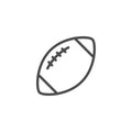 American football ball line outline icon