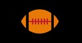 American football ball morphing to basketball 2d animation