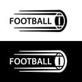 American football ball motion line symbol