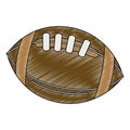 American football ball scribble