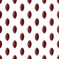 American football ball seamless pattern.