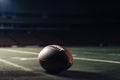 American football ball is on stadium sport AI generated Royalty Free Stock Photo