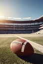 American football ball is on stadium sport AI generated Royalty Free Stock Photo