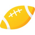 American football ball vector icon on white