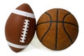 American Football and Basketball Royalty Free Stock Photo