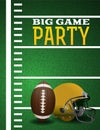 American Football Big Game Party Invitation Royalty Free Stock Photo