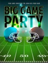 American Football Big Game Party Poster