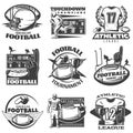 American Football Black White Emblems