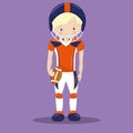 american football blonde player with helm 08 Royalty Free Stock Photo