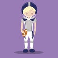 american football blonde player helmet 08 Royalty Free Stock Photo