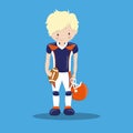 american football blonde player 05 Royalty Free Stock Photo