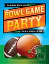 American Football Bowl Game Party Illustration