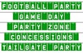 American football bunting flags party decoration