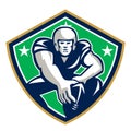 American Football Center Snap Front Shield Royalty Free Stock Photo