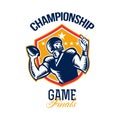 American Football Championship Game Finals Shield Royalty Free Stock Photo