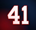 41 American Football Classic Sport Jersey Number in the colors of the American flag design Patriot, Patriots 3D illustration