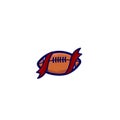 American Football Club Logo Vector Template Design Illustration. Flag Football logo design. Royalty Free Stock Photo
