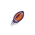 American Football Club Logo Vector Template Design Illustration. Flag Football logo design. Royalty Free Stock Photo