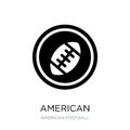 american football emblem icon in trendy design style. american football emblem icon isolated on white background. american Royalty Free Stock Photo