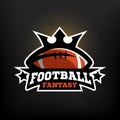 American football fantasy logo.