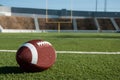 American Football on Field Royalty Free Stock Photo