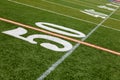 American Football Field - 50 yard line Royalty Free Stock Photo